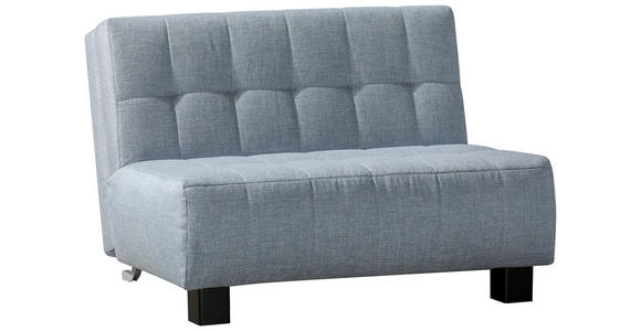 SCHLAFSOFA in Hellblau  - Schwarz/Hellblau, Design, Textil/Metall (125/92/102cm) - Novel