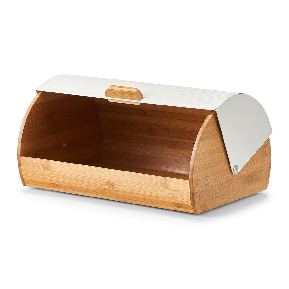 BROTKASTEN - Weiß/Naturfarben, Basics, Holz/Metall (39/27/19cm) - Zeller Present