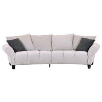 BIGSOFA in Flachgewebe Anthrazit, Beige  - Anthrazit/Beige, Konventionell, Holz/Textil (290/78/115cm) - Carryhome