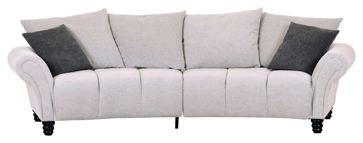 BIGSOFA in Flachgewebe Anthrazit, Beige  - Anthrazit/Beige, Konventionell, Holz/Textil (290/78/115cm) - Carryhome