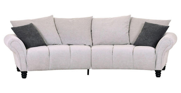 BIGSOFA Flachgewebe Anthrazit, Beige - Anthrazit/Beige, KONVENTIONELL, Holz/Textil (290/78/115cm) - Carryhome