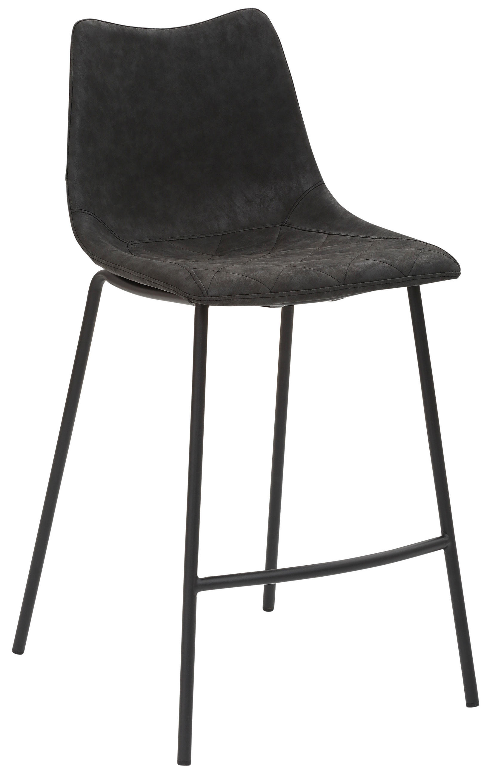 TRESENSTUHL Lederlook Schwarz abwischbar  - Schwarz, KONVENTIONELL, Textil/Metall (49/99,5/55cm) - Livetastic