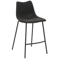 TRESENSTUHL Lederlook Schwarz abwischbar  - Schwarz, KONVENTIONELL, Textil/Metall (49/99,5/55cm) - Livetastic