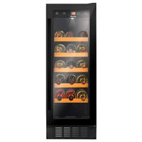 WEINKÜHLSCHRANK WK341115S  - Schwarz, Basics, Glas/Metall (29,5/82-86,8/57,5cm) - Amica