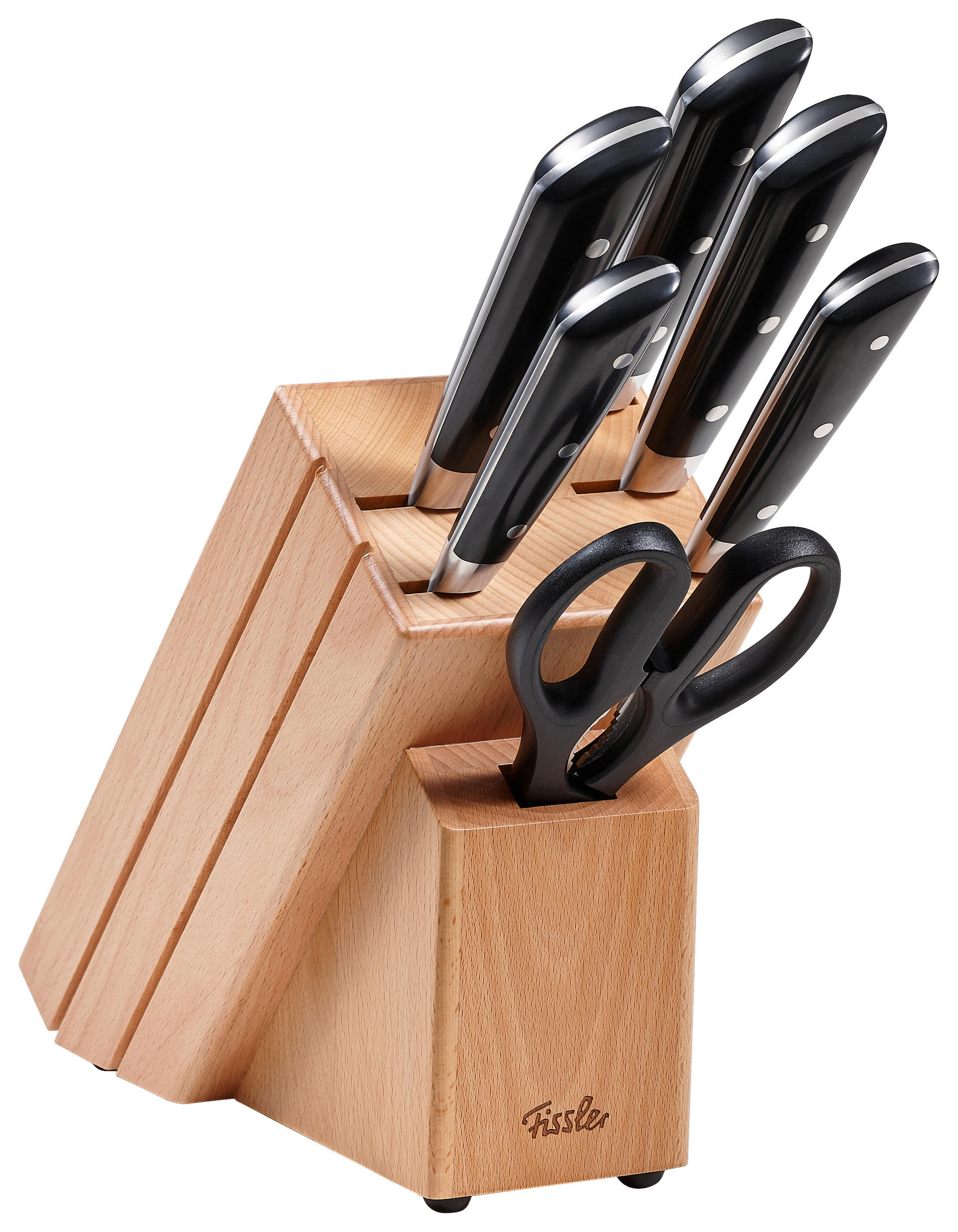MESSERBLOCK TEXAS 7-teilig  - Eichefarben, Basics, Holz - Fissler