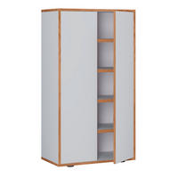 SCHUHSCHRANK  in 60/110/33 cm  - Honigeiche/Weiss, Design, Holzwerkstoff/Kunststoff (60/110/33cm) - MID.YOU