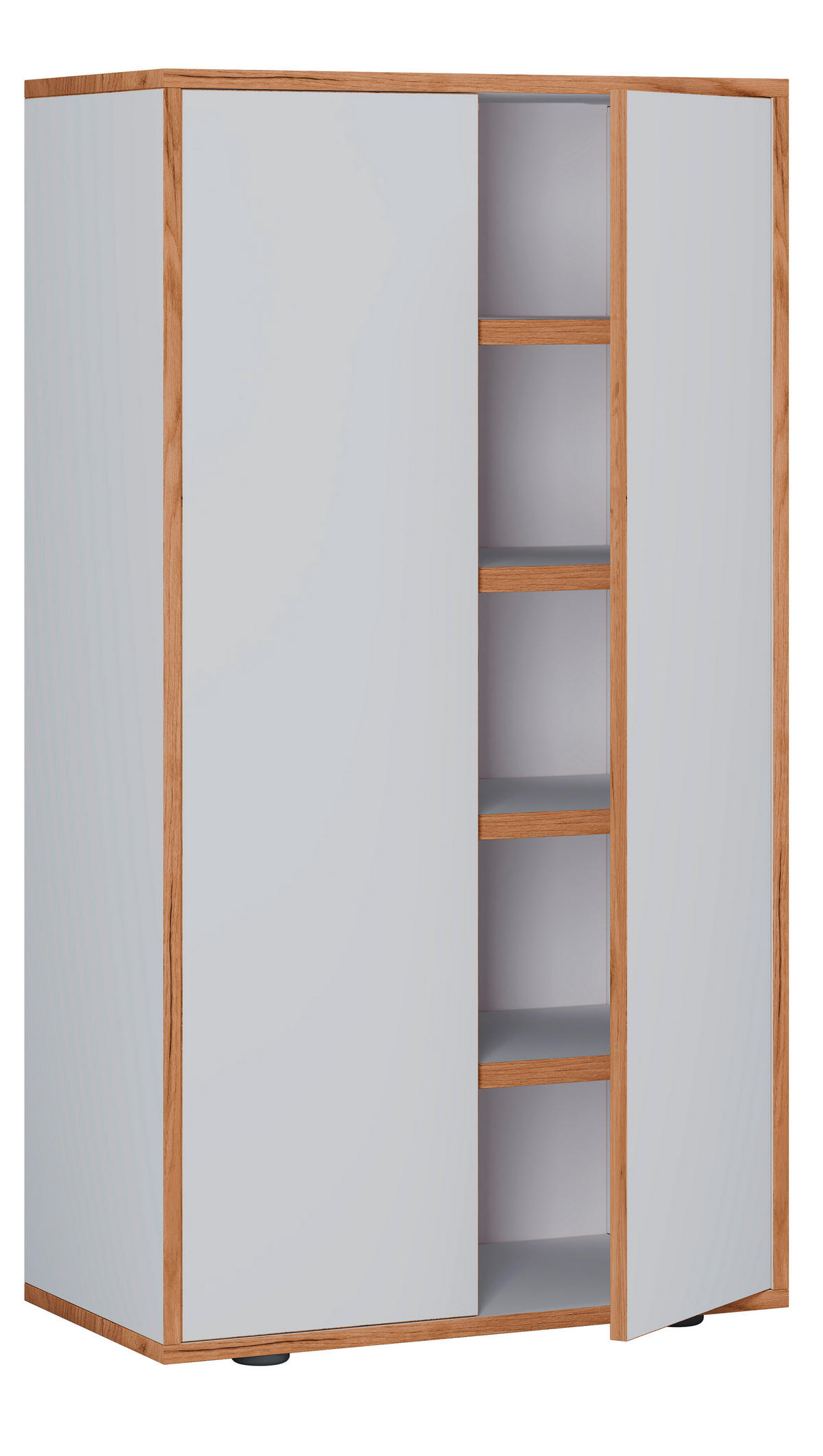SCHUHSCHRANK  in 60/110/33 cm  - Honigeiche/Weiss, Design, Holzwerkstoff/Kunststoff (60/110/33cm) - MID.YOU