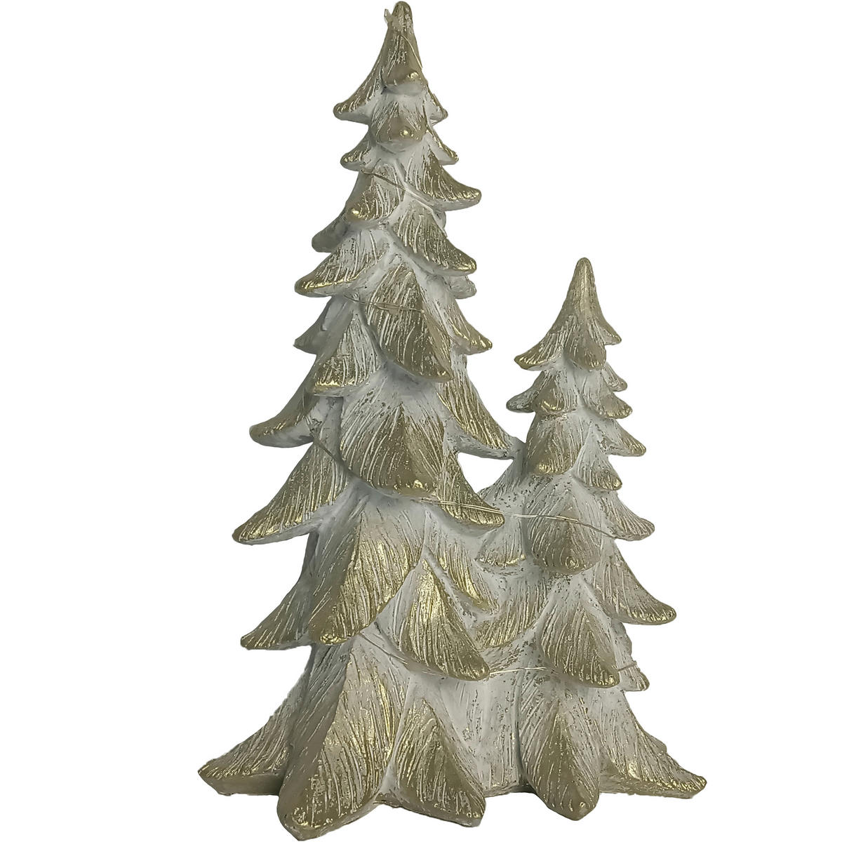 DEKOBAUM  - Goldfarben/Weiß, LIFESTYLE, Kunststoff (13/28/13cm) - X-Mas