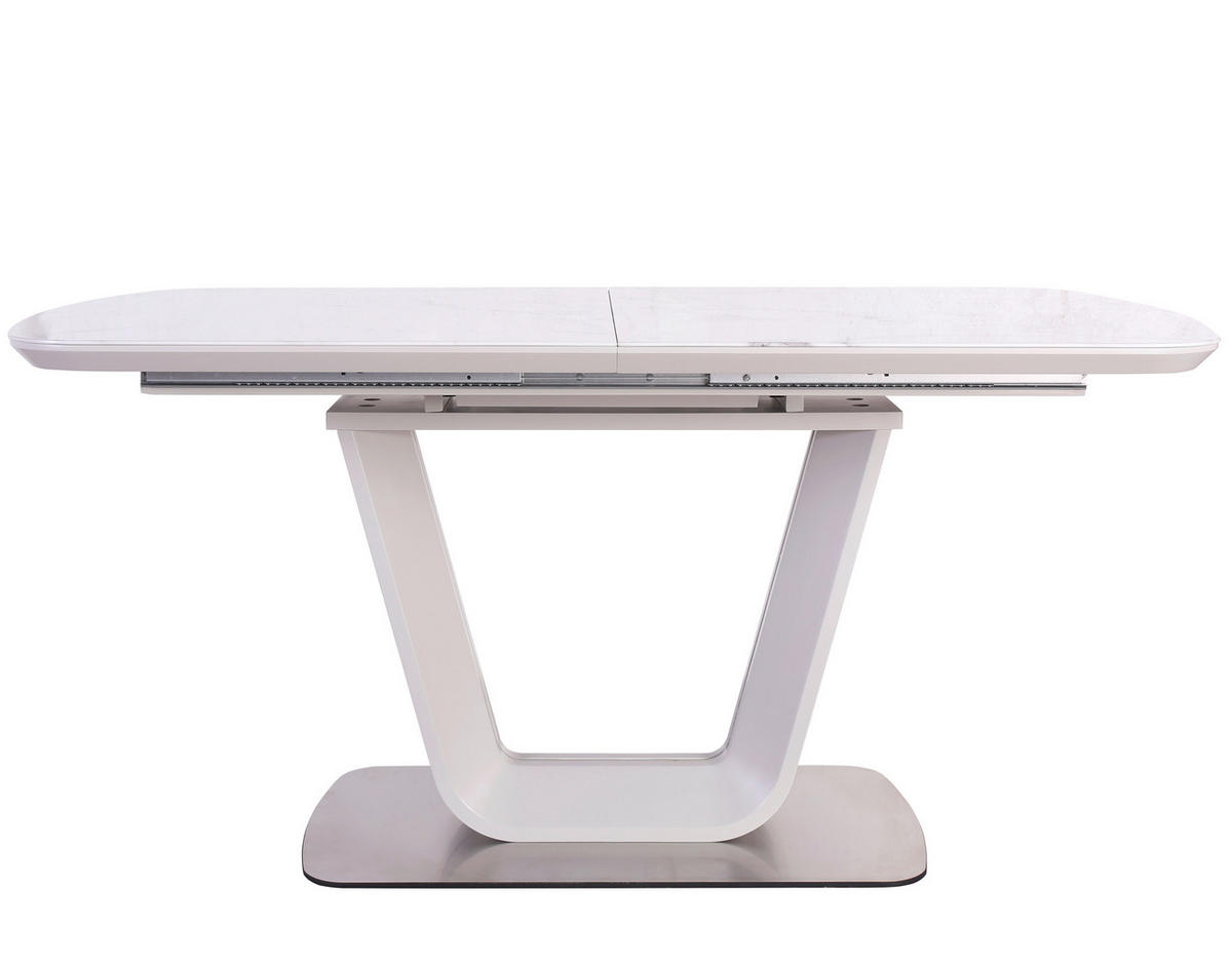 ESSTISCH in Glas, Holzwerkstoff 160-200/90/76 cm  - Graphitfarben/Weiß, MODERN, Glas/Holzwerkstoff (160-200/90/76cm) - Livetastic