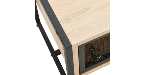 SCHUHBANK 95/40/41 cm - Schwarz/Sonoma Eiche, MODERN, Holz/Metall (95/40/41cm) - Novel