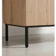 HIGHBOARD  115/120/42 cm 2 Schublade(n)  - Eichefarben/Schwarz, LIFESTYLE, Holzwerkstoff/Metall (115/120/42cm) - Novel
