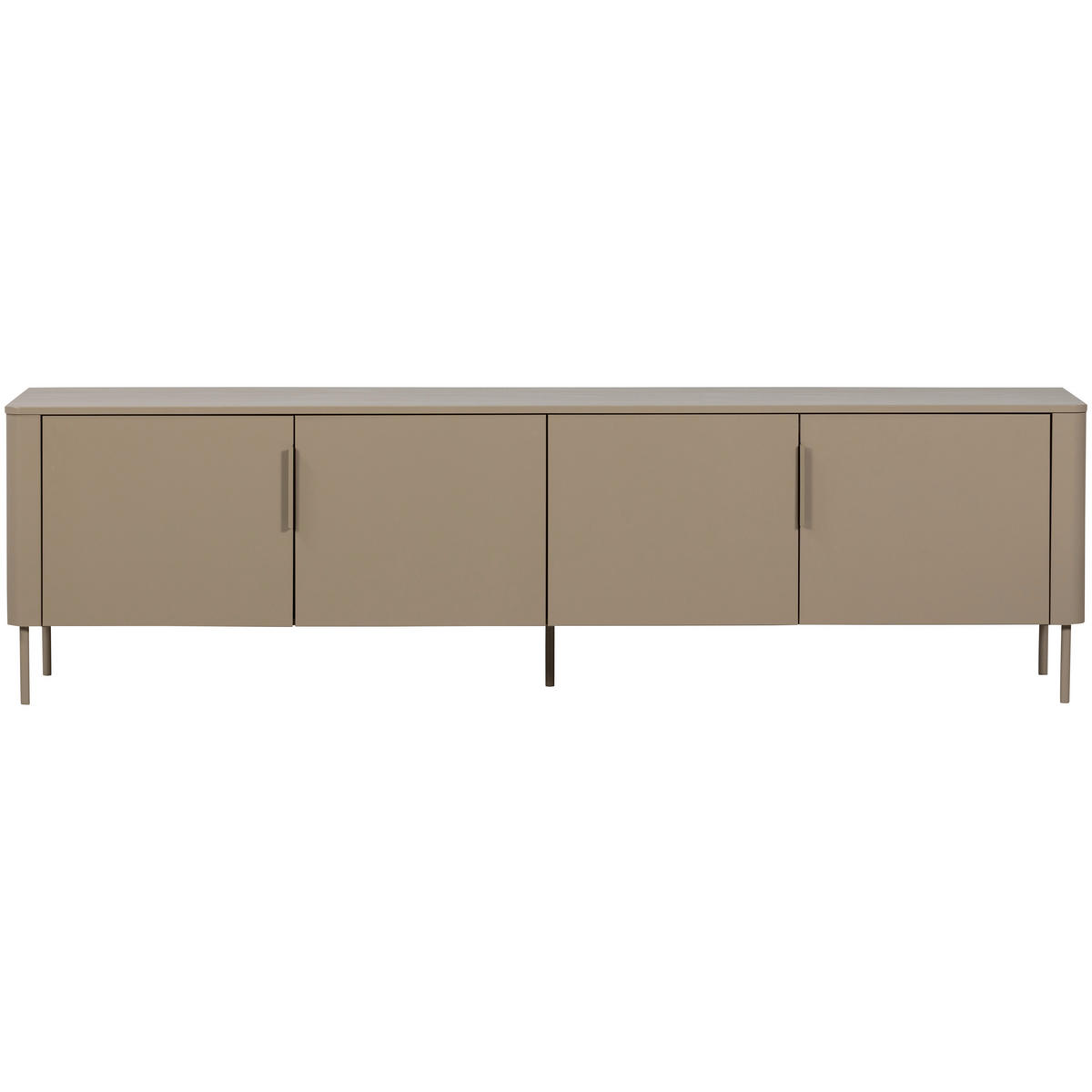 LOWBOARD Gunnar 200/56/44 cm  stehend, hängend  - Schlammfarben/Schwarz, Design, Holz/Metall (200/56/44cm) - Livetastic