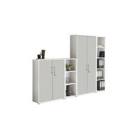 AKTENSCHRANK Weiß, Hellgrau  - Hellgrau/Weiß, MODERN, Holzwerkstoff (128,5/185,6/33cm) - MID.YOU