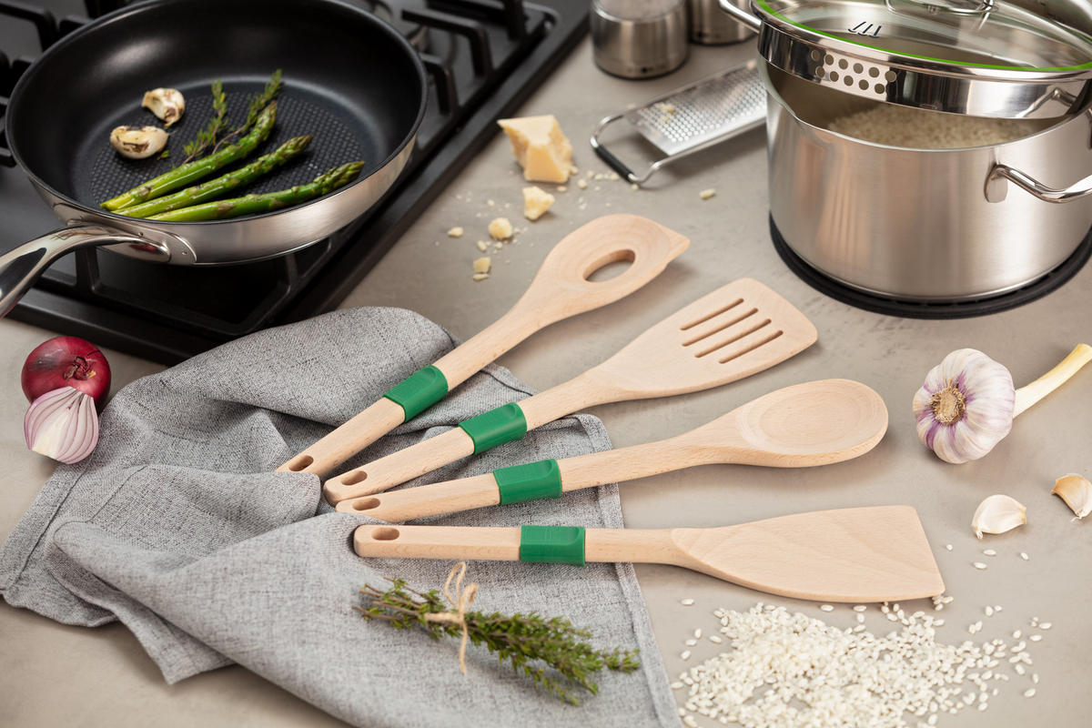 TIGAIE PENTRU PRĂJIT 28 cm  - argintiu/negru, Design, metal (28cm) - Chefkoch+Fackelmann