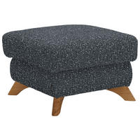 HOCKER in Textil Dunkelgrau  - Eichefarben/Dunkelgrau, Modern, Holz/Textil (65/47/65cm) - Valnatura
