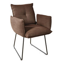 ARMLEHNSTUHL  in Stahl Struktur  - Schwarz/Kupferfarben, Design, Textil/Metall (65/90/70cm) - Dieter Knoll