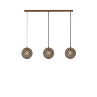 HÄNGELEUCHTE Kastav 96/20/110 cm  - Braun/Bronzefarben, Design, Glas/Metall (96/20/110cm) - Novel