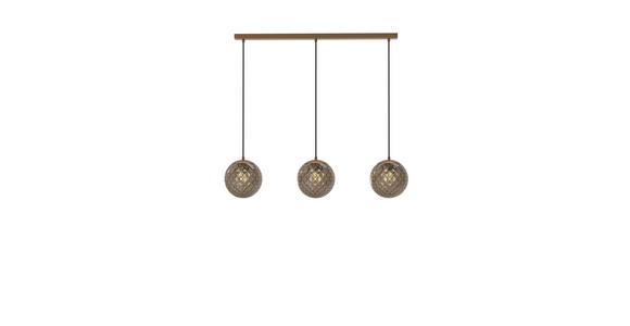 HÄNGELEUCHTE Kastav 96/20/110 cm  - Braun/Bronzefarben, Design, Glas/Metall (96/20/110cm) - Novel