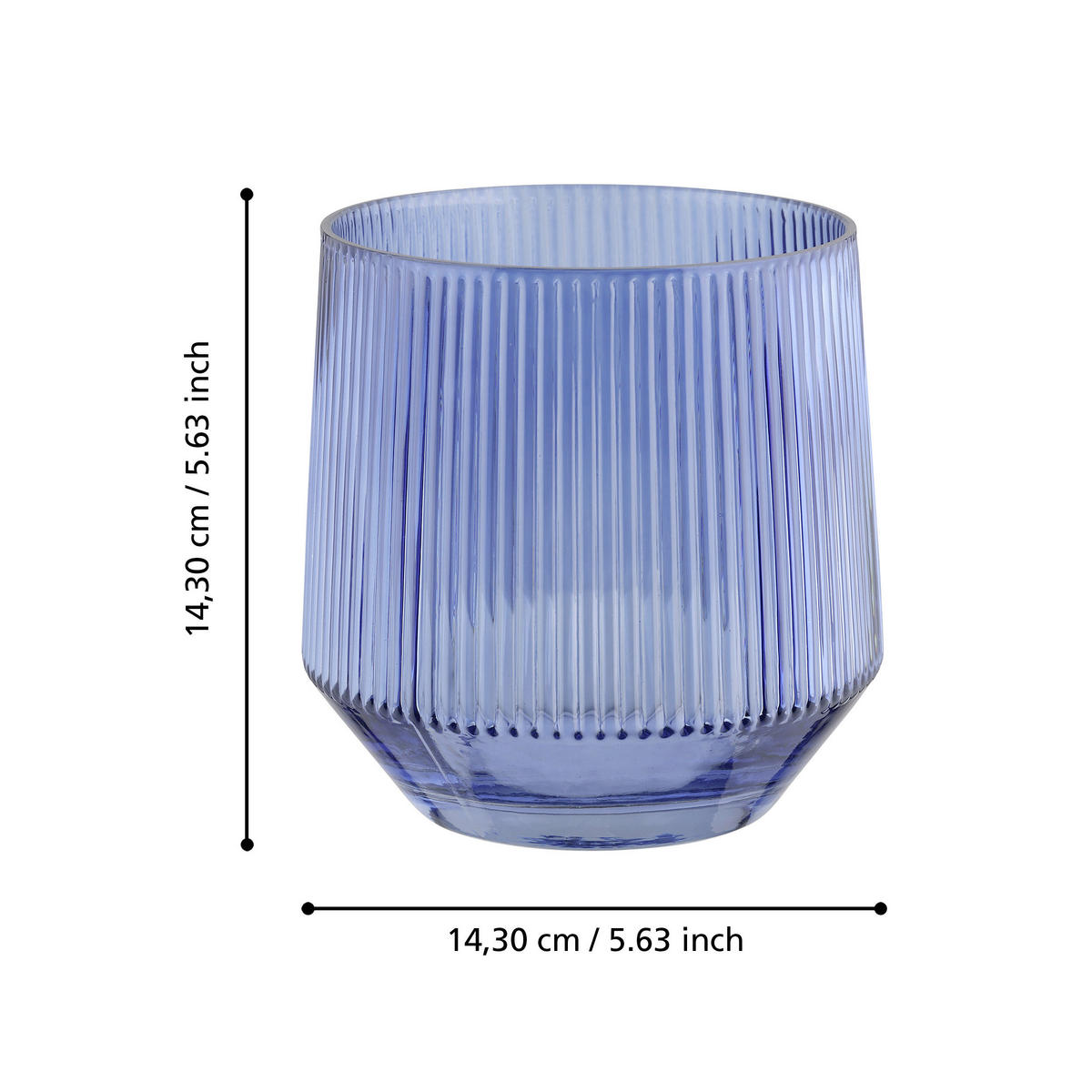 WINDLICHT - Blau, LIFESTYLE, Glas (14,3/14,3cm)