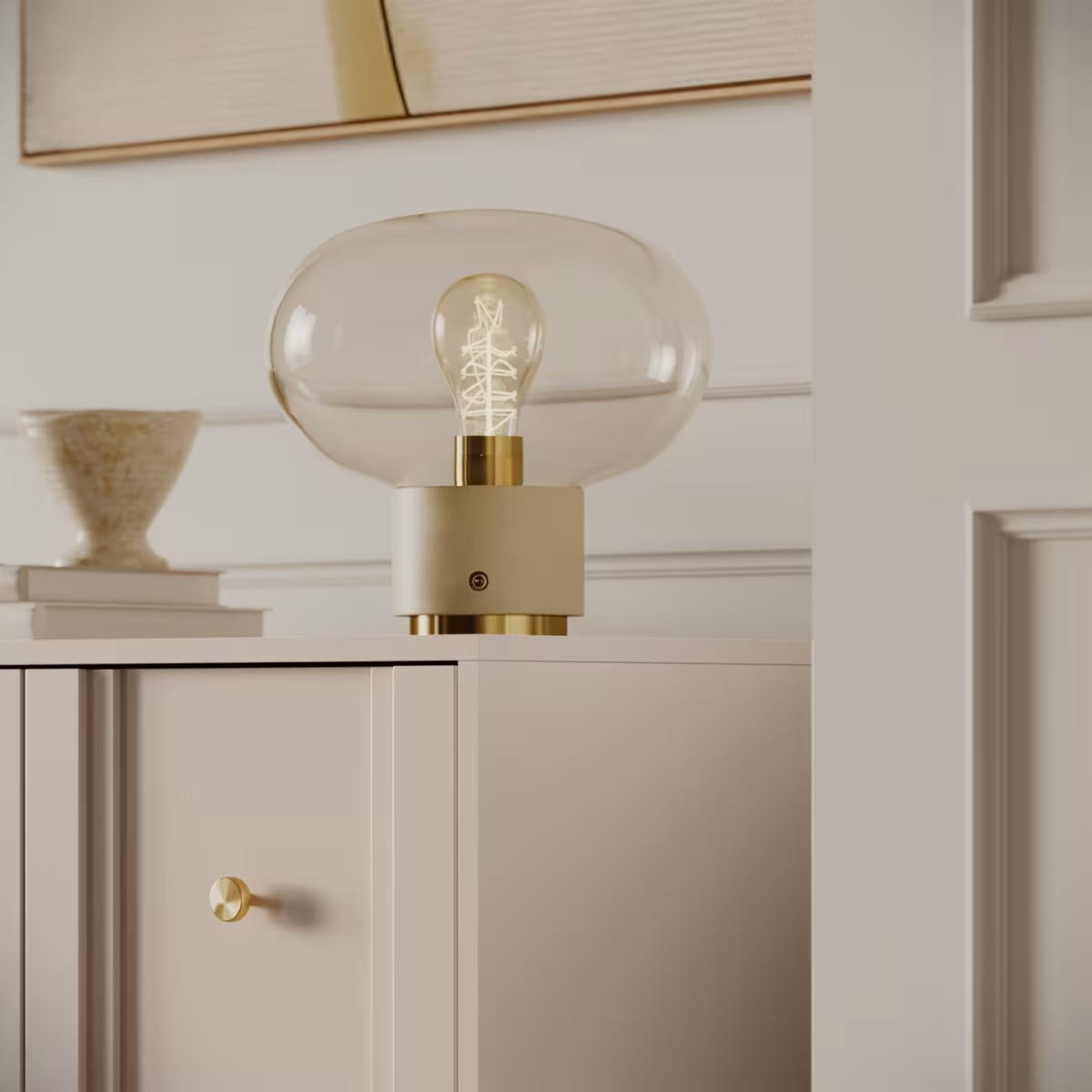 SIDEBOARD Mazoma  in 154/84/39 cm  - Kaschmir/Goldfarben, Design, Holzwerkstoff/Metall (154/84/39cm) - Boxxx