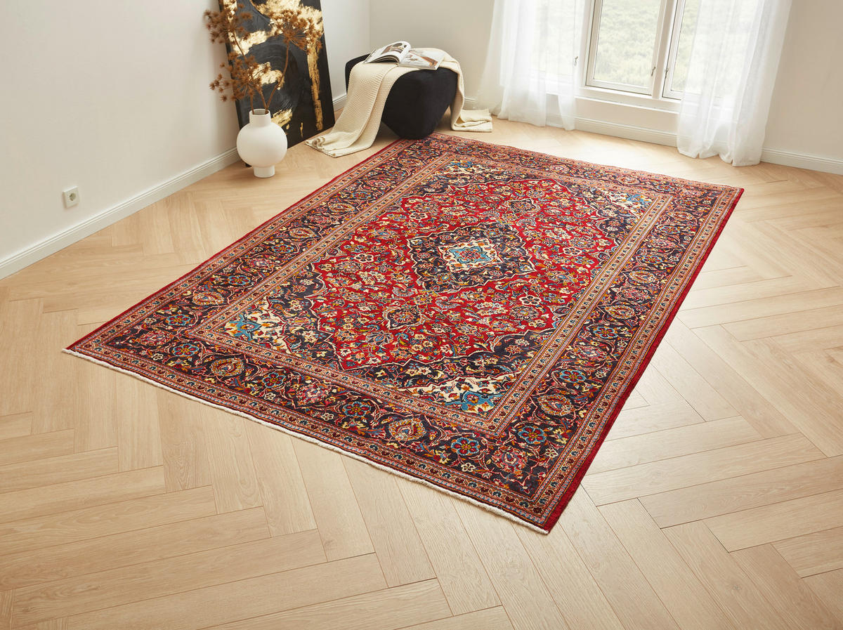 Wollteppich  višebojna     - višebojna, Osnovno, tekstil (200/300cm) - Cazaris