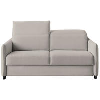 SCHLAFSOFA Cord, Velours Beige Typenauswahl, Fussart wählbar, Stoffauswahl, Armteilvarianten, Hocker erhältlich, Armteil links, Armteil rechts  - Beige/Schwarz, Konventionell, Textil/Metall (188/84-105/100cm) - Bali