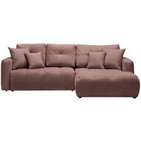 ECKSOFA in Chenille Braun  - Schwarz/Braun, Modern, Kunststoff/Textil (276/172cm) - Hom`in