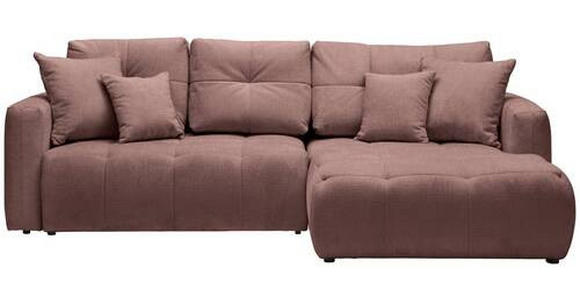 ECKSOFA in Chenille Braun  - Schwarz/Braun, MODERN, Kunststoff/Textil (276/172cm) - Hom`in