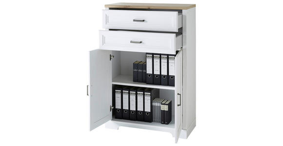 KOMMODE , 86/127/38 cm, 2 Schublade(n)  - Eiche Artisan/Pinienfarben, KONVENTIONELL, Holzwerkstoff/Metall (86/127/38cm) - Carryhome