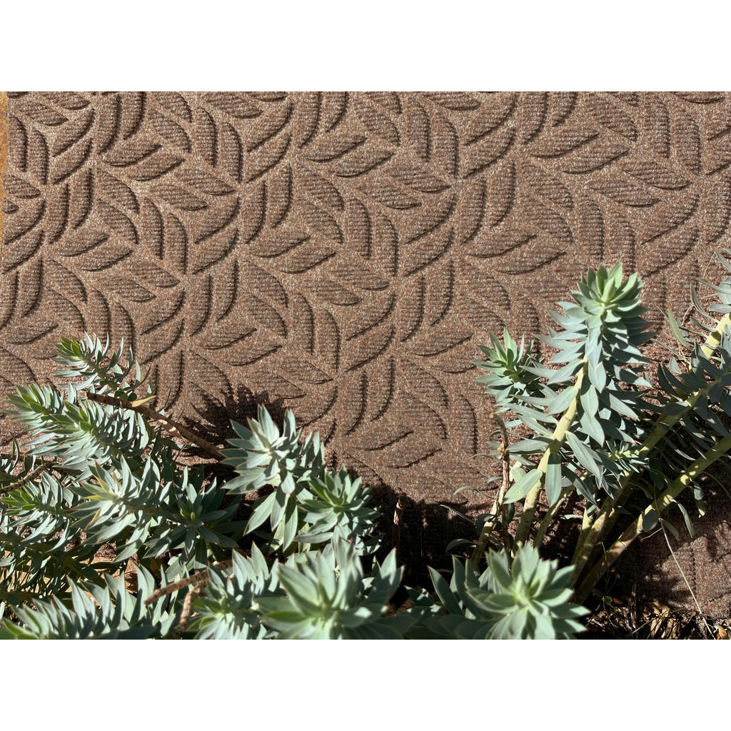 Thumbnail - wash+dry FUßMATTE Dune Leaves Taupe, Schlamm, Textil, Blätter, rechteckig, 60x90 cm, Oeko-Tex® Standard 100, für Fußbode...