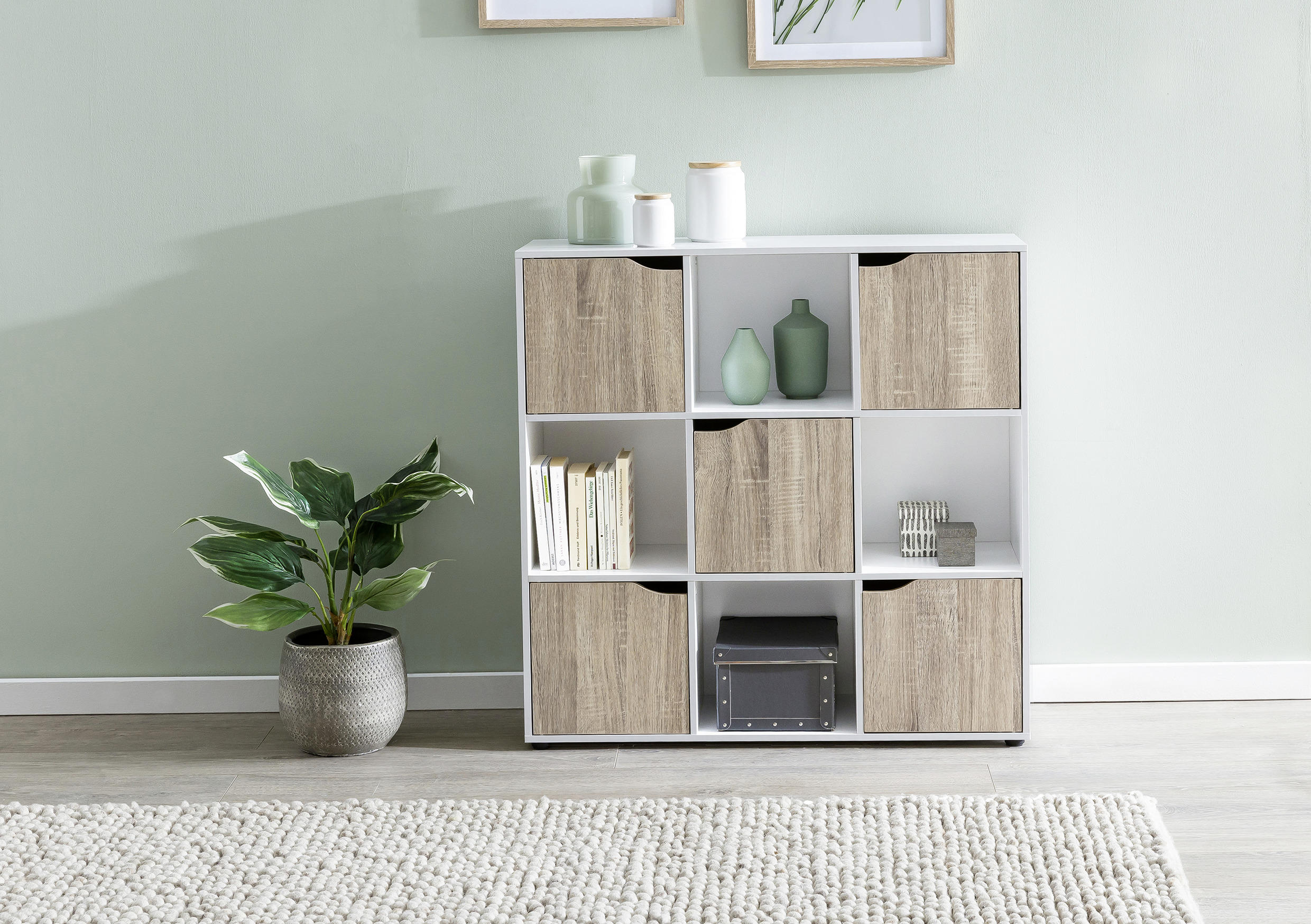 HYLLA i 89/91/29 cm vit, ekfärgad  - vit/svart, Modern, trämaterial (89/91/29cm) - MID.YOU