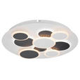 LED-DECKENLEUCHTE 46,8/6 cm - Schwarz/Weiß, Trend, Kunststoff/Metall (46,8/6cm) - Novel