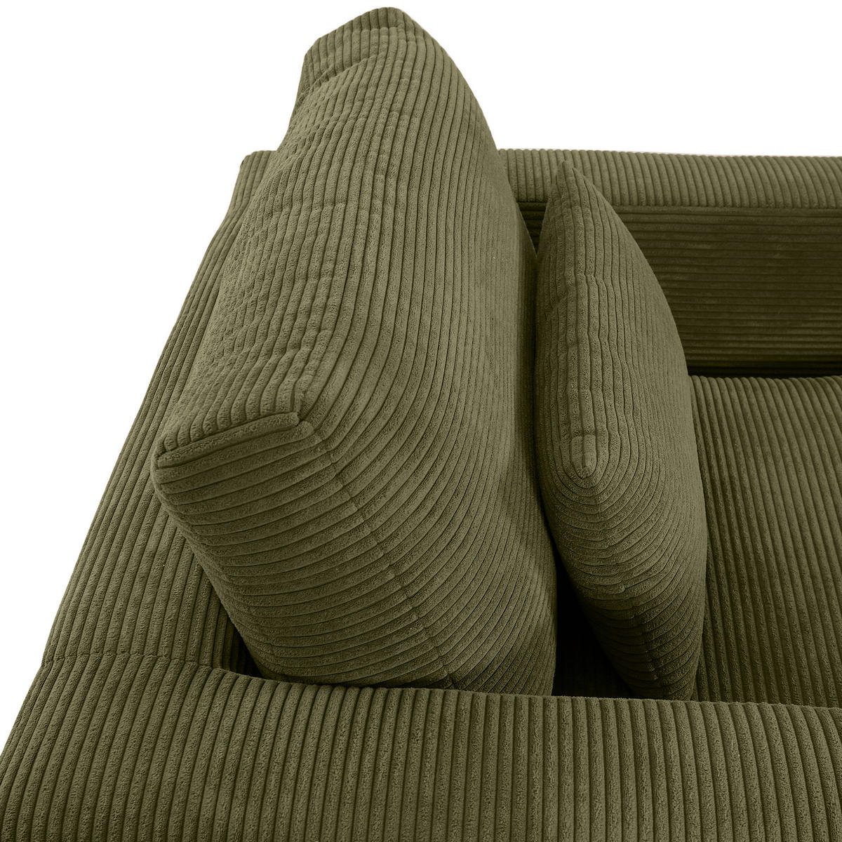 XXL-SESSEL in Cord Dunkelgrün  - Dunkelgrün/Schwarz, Romantik / Landhaus, Kunststoff/Textil (120/67/140cm) - Landscape