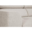 ECKSOFA Greige Struktur  - Greige/Schwarz, Design, Kunststoff/Textil (284/205cm) - Xora