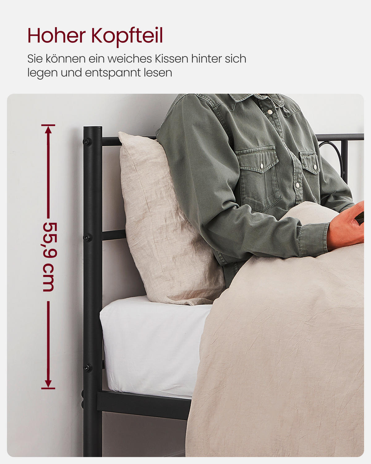 KOVOVÁ POSTEL, 140/190 cm černá - černá, Basics, kov (140/190cm) - Boxxx