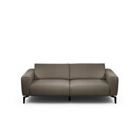 2,5-SITZER Chenille Braun  - Schwarz/Braun, Design, Textil/Metall (220/86/86-94cm) - SENSOO