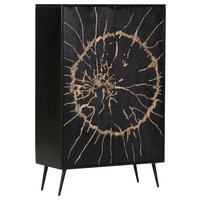 HIGHBOARD  in 90/140/40 cm  - Goldfarben/Schwarz, Design, Holz/Metall (90/140/40cm) - Landscape