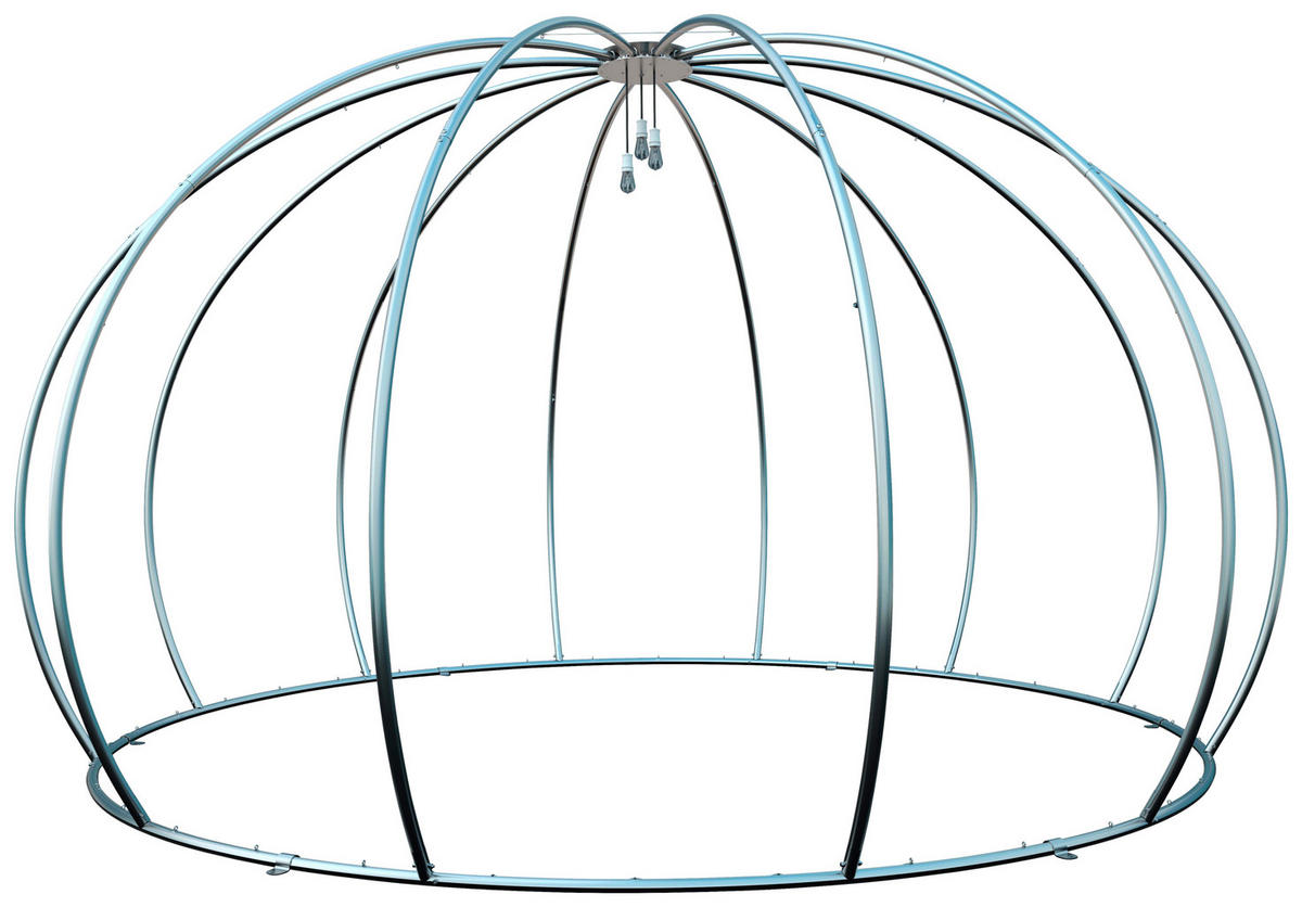 PAVILLON 484/275/484 cm Aluminium  - Silberfarben/Weiß, Basics, Textil/Metall (484/275/484cm)