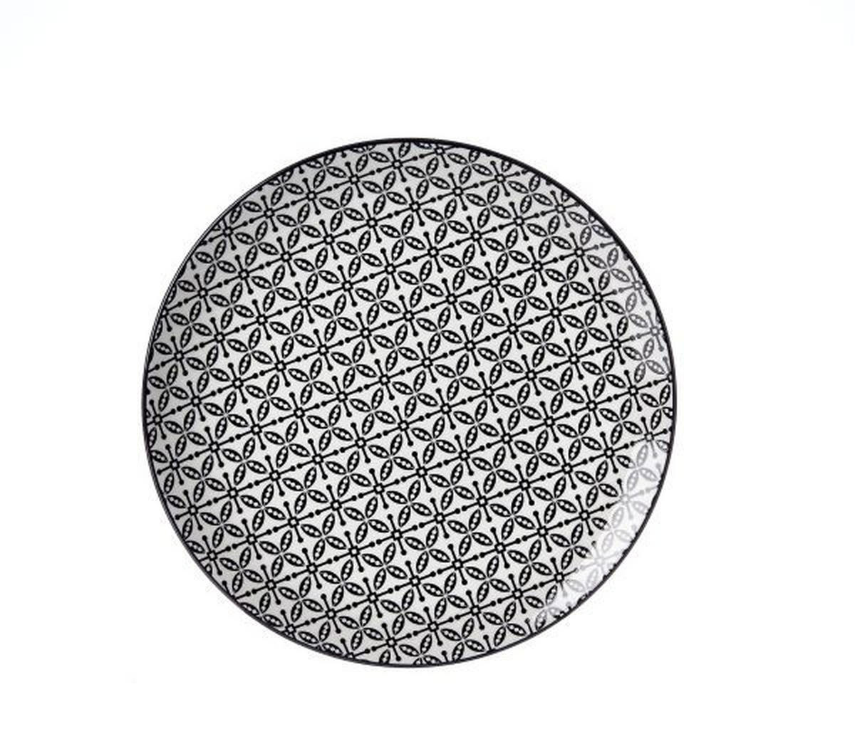 DEZERTNÍ TALÍŘEK, keramika, 21,5 cm - bílá/černá, Trend, keramika (21,5cm) - Ritzenhoff Breker