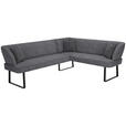 ECKBANK 233/189 cm  in Schwarz, Anthrazit  - Anthrazit/Schwarz, Design, Textil/Metall (233/189cm) - Novel