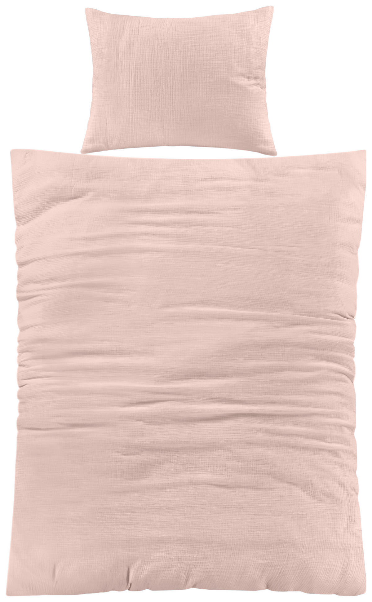 WENDEBETTWÄSCHE Musselin 140/200 cm  - Hellrosa, Basics, Textil (140/200cm) - Novel