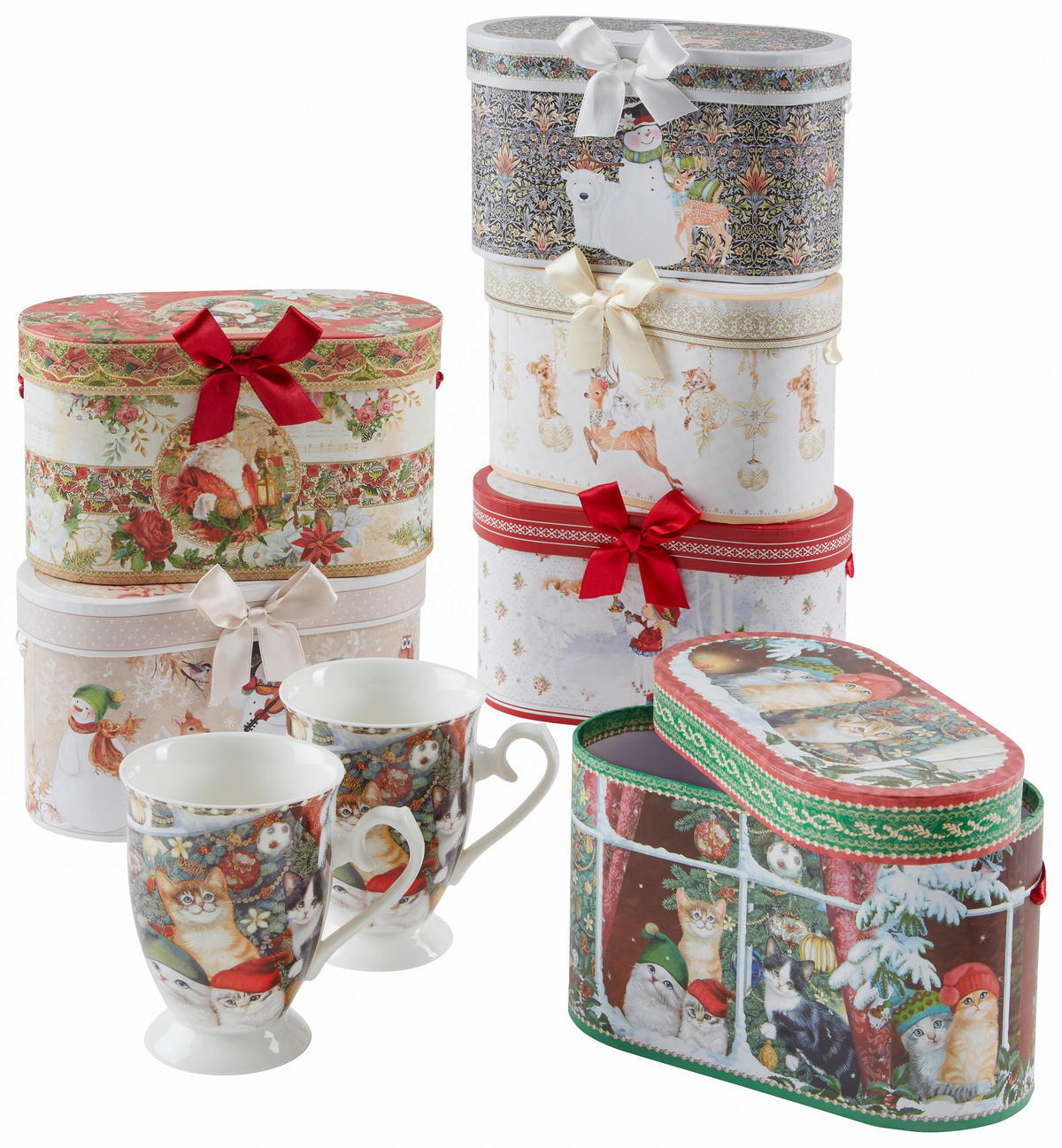 KAFFEEBECHER  320 ml   - Multicolor, LIFESTYLE, Keramik (320ml) - X-Mas