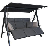 HOLLYWOODSCHAUKEL 210/160/145 cm  - Dunkelgrau/Anthrazit, Basics, Textil/Metall (210/160/145cm) - Boxxx