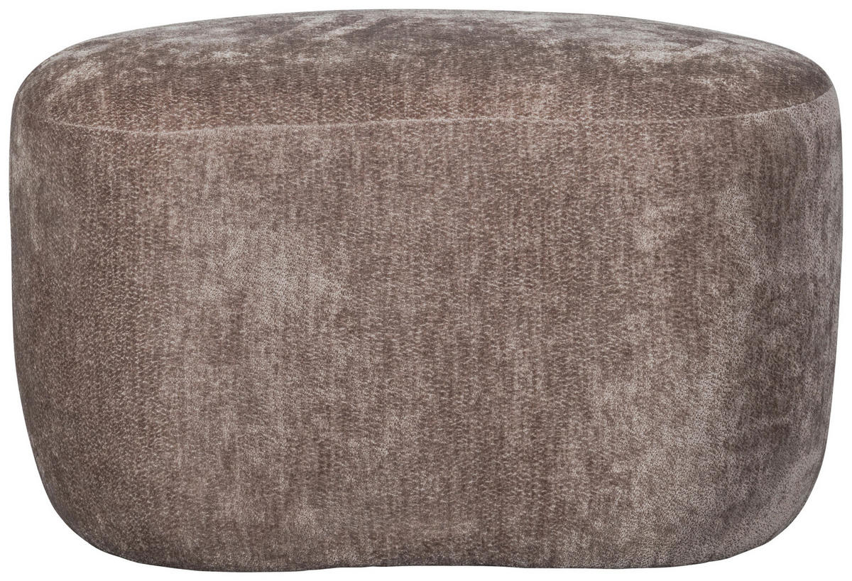 HOCKER in Textil Taupe  - Taupe, Design, Textil (73/43/51cm) - Livetastic