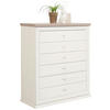 KOMMODE  in 95/115/43 cm  - Weiß/Grau, LIFESTYLE, Holzwerkstoff/Metall (95/115/43cm) - Hom`in