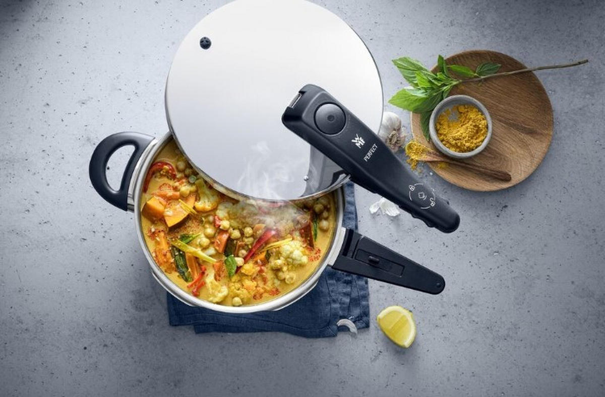 TRYCKKOKARE Perfect Pressure 4,5 l  - stålfärgad/svart, Basics, metall (4,5l) - WMF