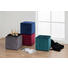 HOCKER in Textil Bordeaux - Bordeaux/Schwarz, Trend, Textil (38/36/38cm) - Carryhome HOCKER in Textil Bordeaux - Bordeaux/Schwarz, Trend, Textil (38/36/38cm) - Carryhome