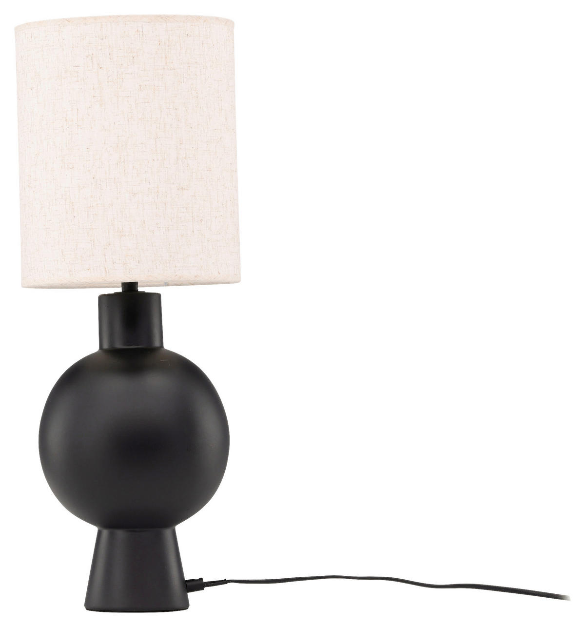 BORDSLAMPA 21/55/21 cm   - beige/svart, Basics, textil/sten (21/55/21cm) - P & B