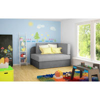 JUGEND- UND KINDERSOFA Textil Grau, Hellgrau  - Hellgrau/Schwarz, Design, Kunststoff/Textil (104/60/75cm) - MID.YOU