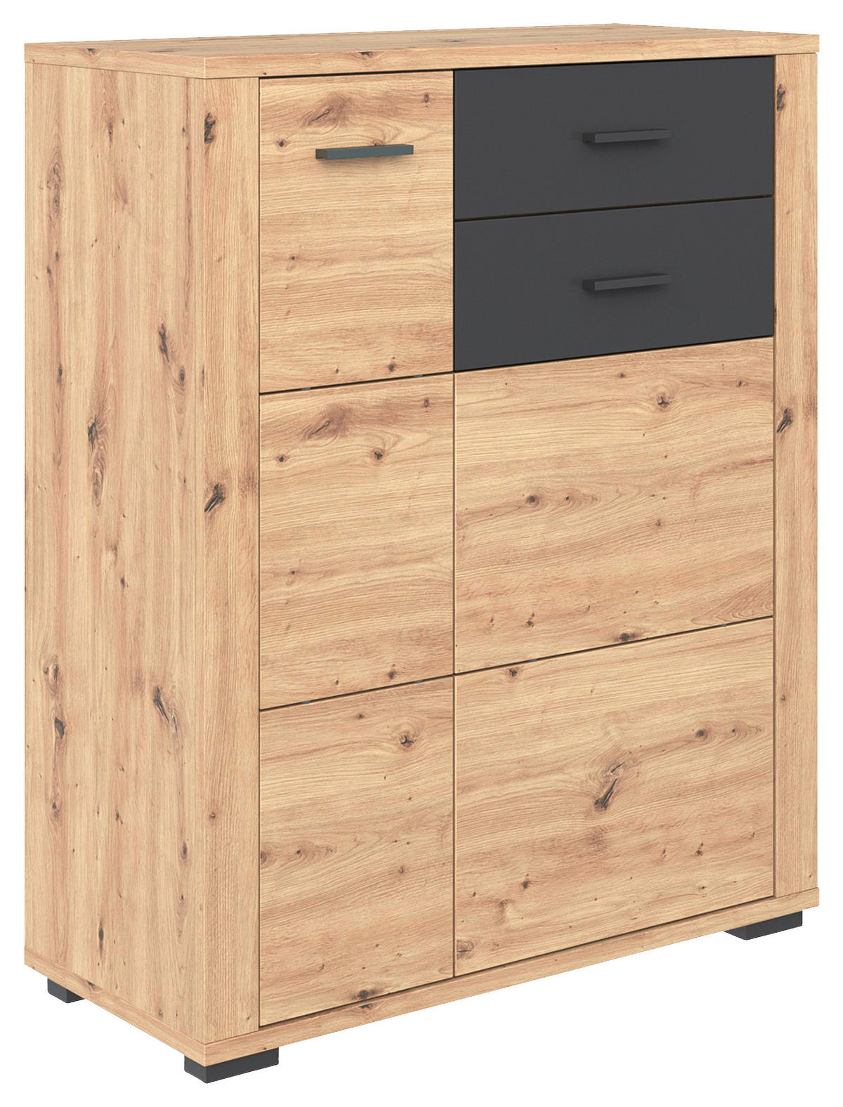 GARDEROBE  in 230/195/45 cm  - Anthrazit/Eiche Artisan, KONVENTIONELL, Glas/Holzwerkstoff (230/195/45cm) - Xora
